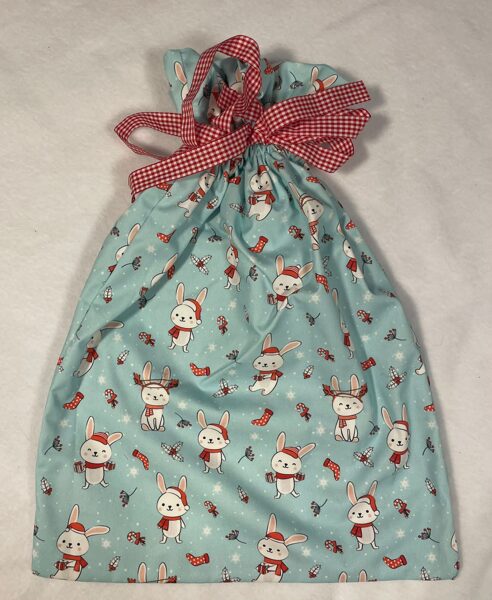 Geschenkbeutel Schneehase groß